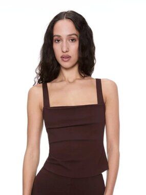 NWT Miaou Luna Sleeveless Tank Top - Brown - L